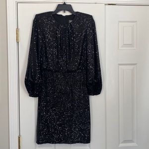 Vince Camuto Black Sequin Dress